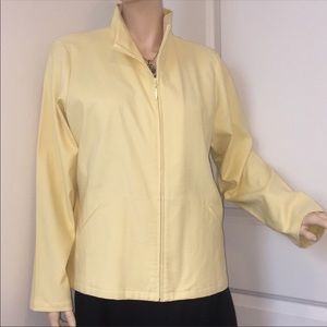 Eileen Fisher Funnel Neck Cotton Jacket w/ pockets